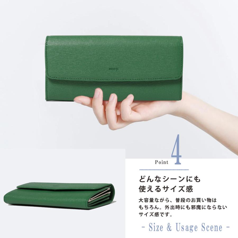 コムサ 長財布 シュリー レディース 74692 COMME CA Sully 牛革 本革 レザー 財布 かぶせ がま口小銭入れ ロングウォレット 大容量の画像