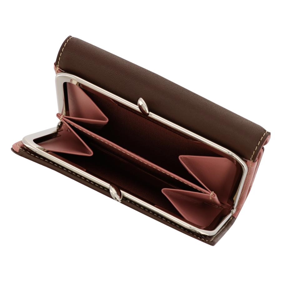 COMME CA（コムサ） 二つ折り財布 ガマ口 レディース 本革 マカロン