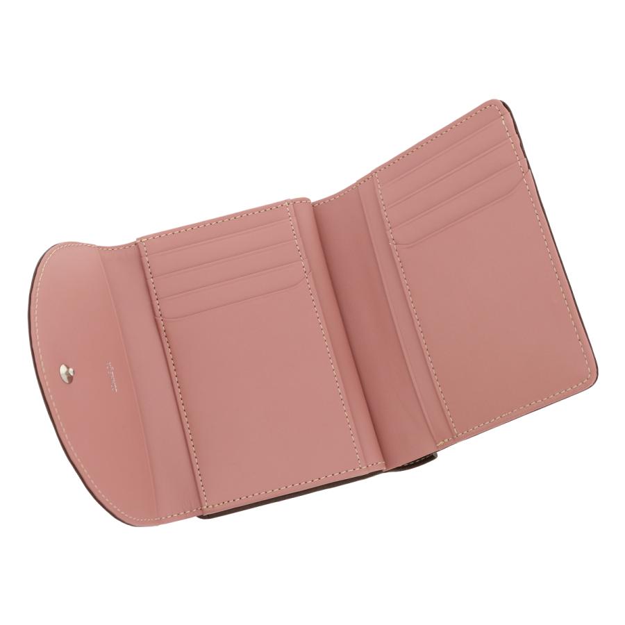 COMME CA 二つ折り財布 がま口 くすみピンク COMME CA（コムサ） 二つ折り財布 ガマ口 レディース 本革 マカロン