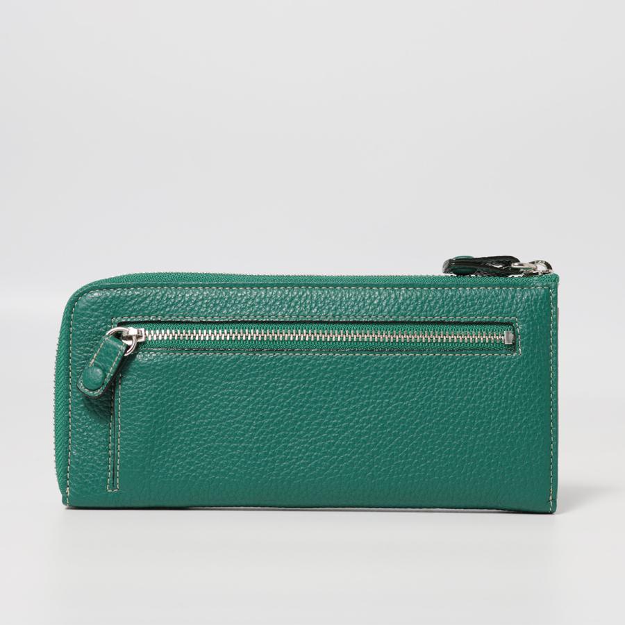 ★新品★COMME CA　コムサ　レザー長財布　シルバーロゴチャーム　グリーン COMME CA（コムサ） 長財布 マカロン レディース74699 COMME CA 本革