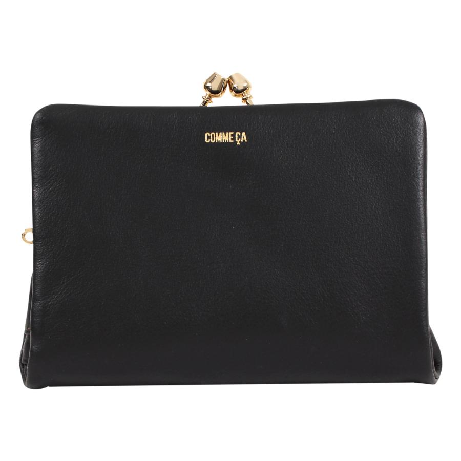 COMME CA（コムサ） 二つ折り財布 がま口 本革 レディース レジェ