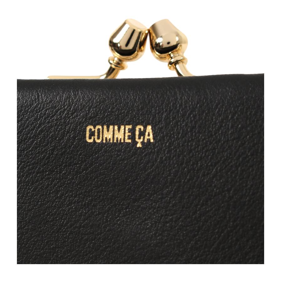 COMME CA（コムサ） 二つ折り財布 がま口 本革 レディース レジェ