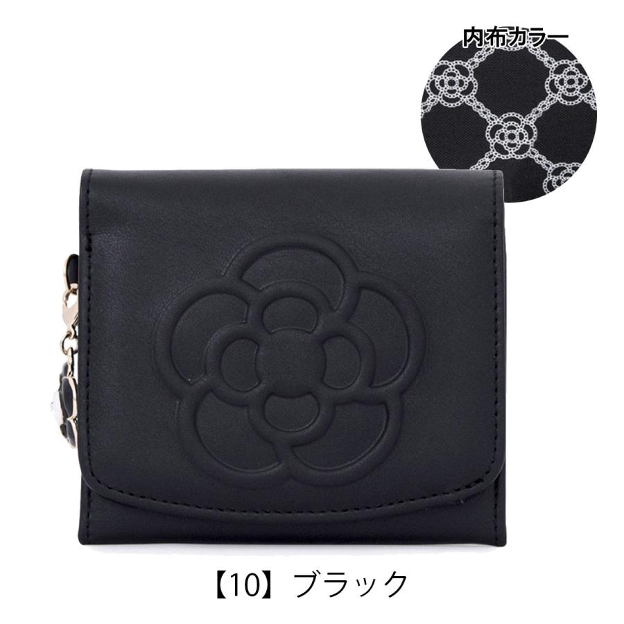 CLATHAS(クレイサス) 2つ折り財布美品  - 黒×グレーベージュ レザー クレイサス CLATHAS ブラン 2つ折り財布 （ブラック） -靴