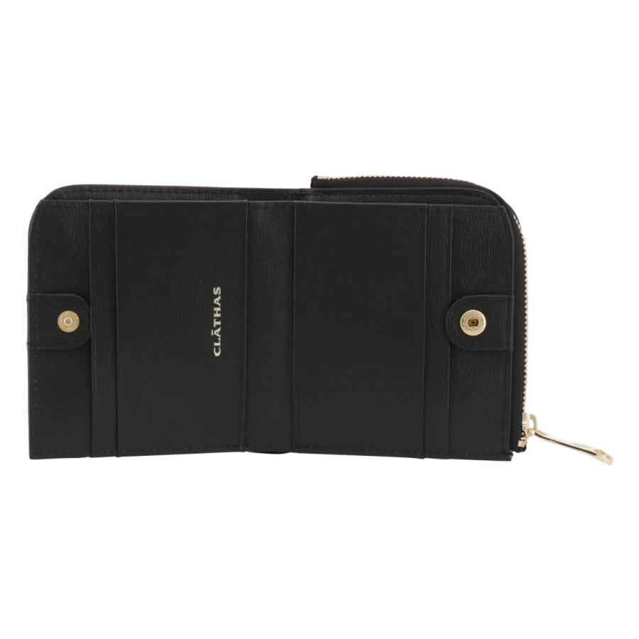 CLATHAS（クレイサス） 二つ折り財布 L字ファスナー 本革 レディース