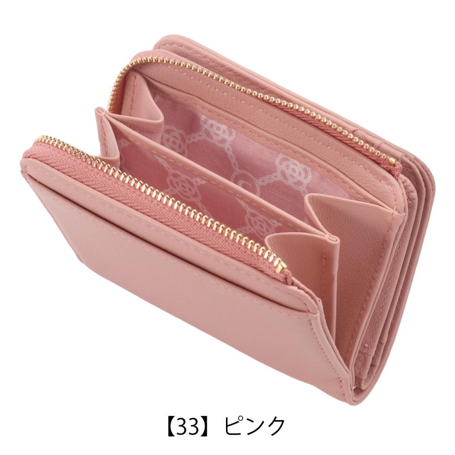 CLATHAS（クレイサス） 二つ折り財布 L字ファスナー 本革 ワッフル