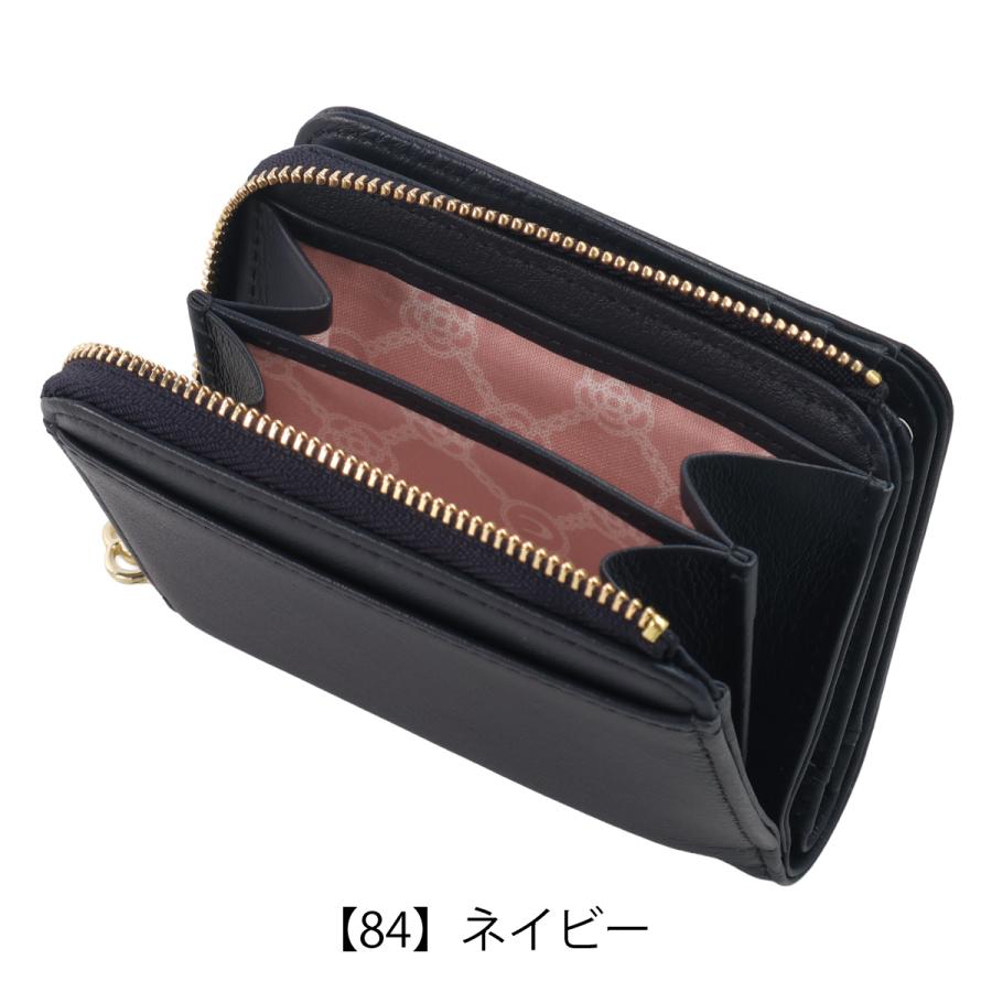 CLATHAS（クレイサス） 二つ折り財布 L字ファスナー 本革 ワッフル