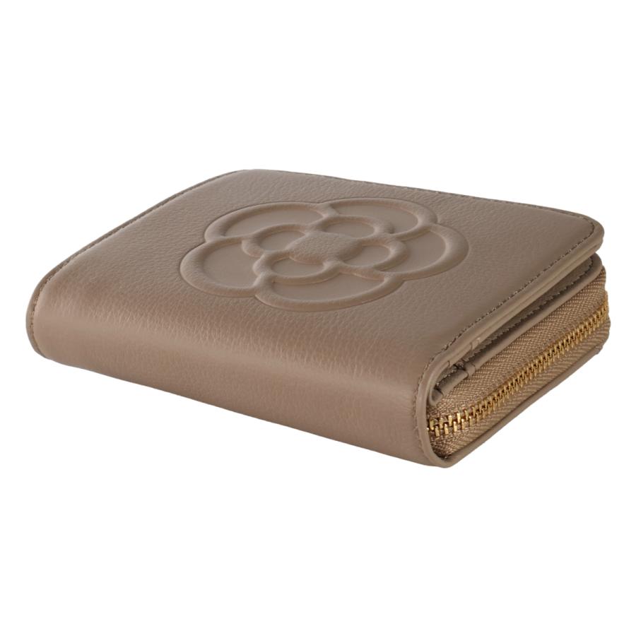 CLATHAS（クレイサス） 二つ折り財布 L字ファスナー 本革 ワッフル