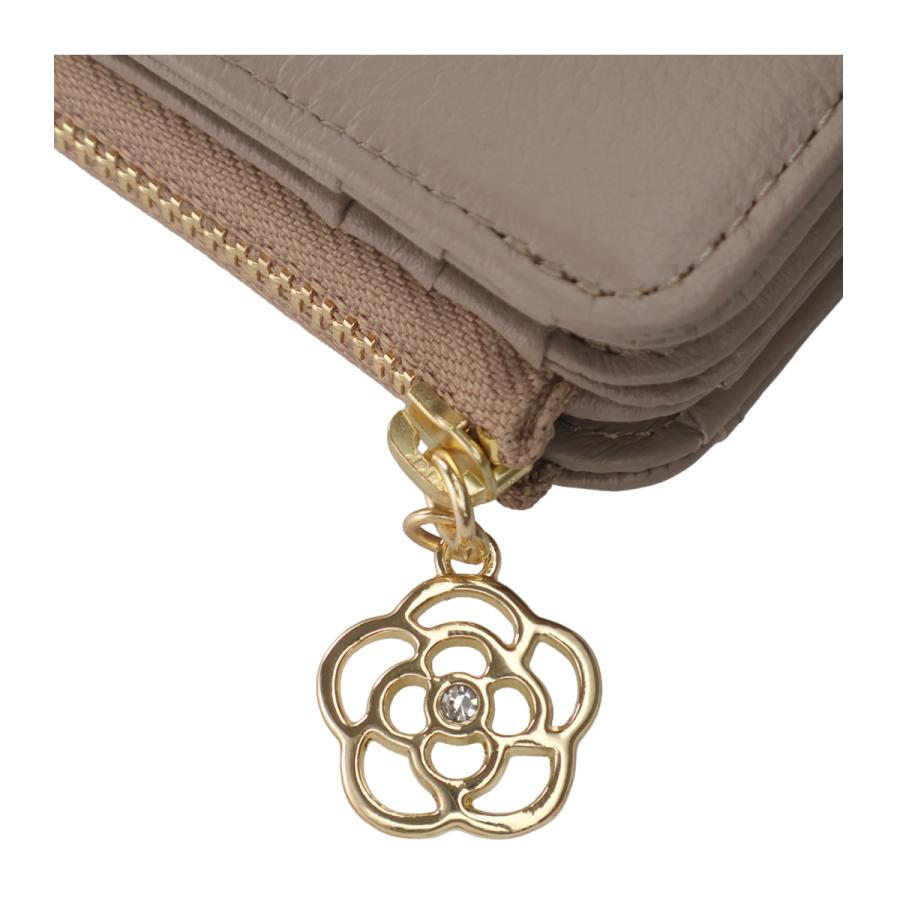 CLATHAS（クレイサス） 二つ折り財布 L字ファスナー 本革 ワッフル