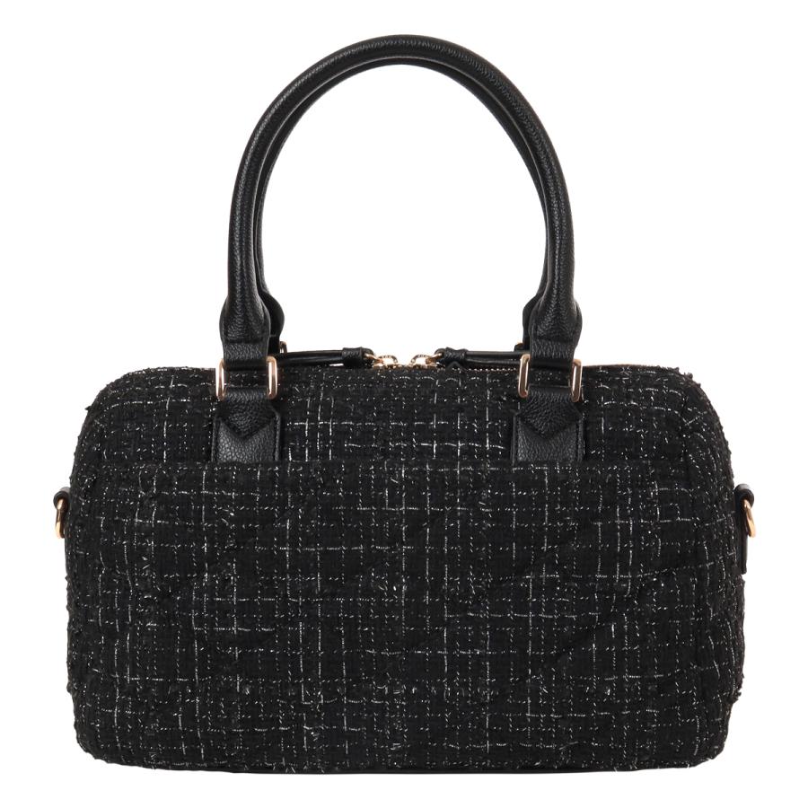 グレーとブラックの花モチーフハンドバッグ CLATHAS クレイサス ハンドバッグ フラシオン レディース 190421