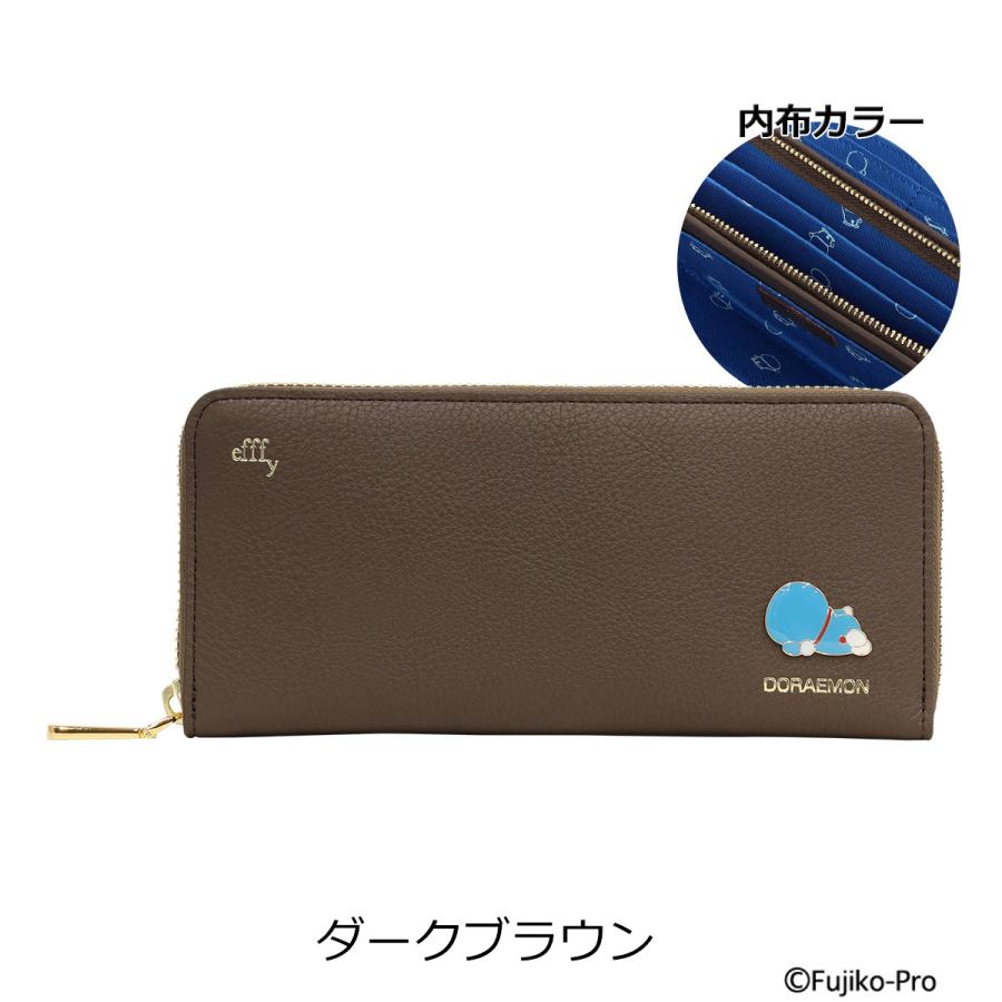 efffy（エフィー） ドラえもん 長財布 ラウンドファスナー レディース
