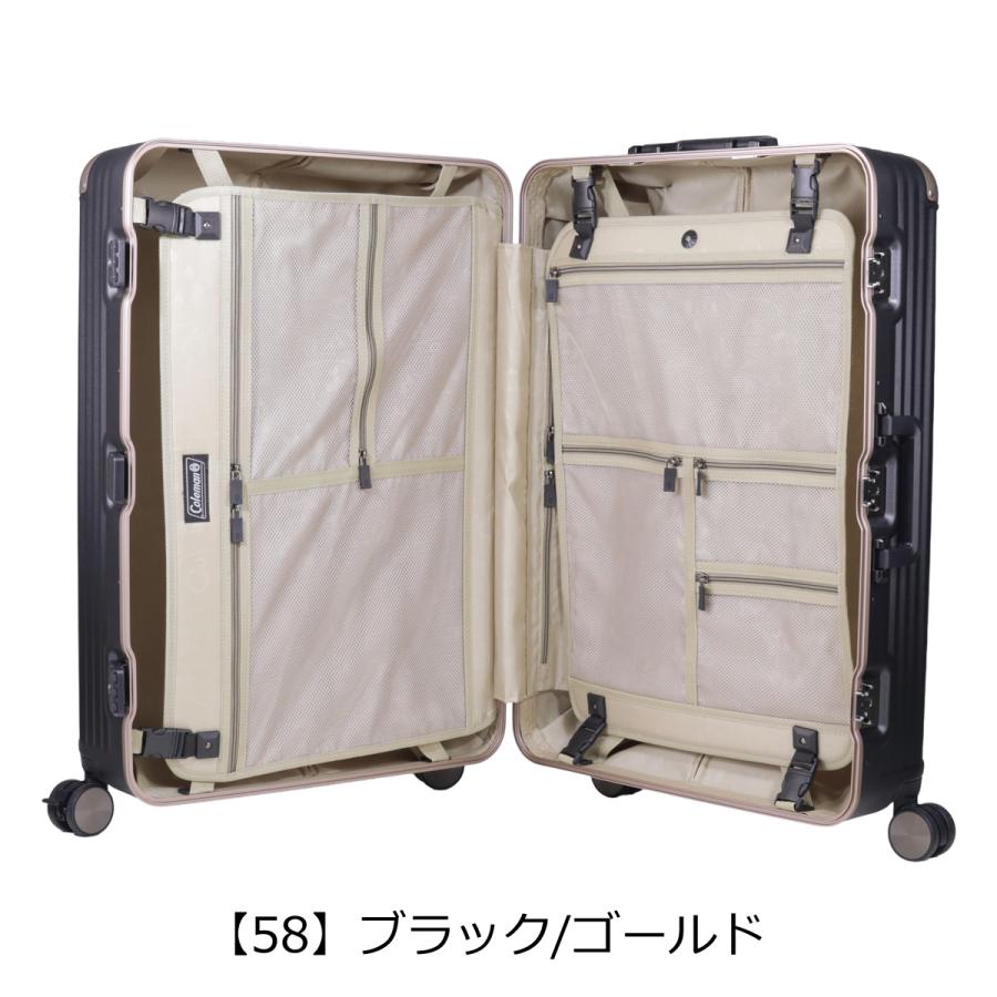 【新品】コールマン286 ブラック＆ライトベージュカスタム　ケース付き Coleman（コールマン） スーツケース L 92L 5.5kg ALMITE II FRAME