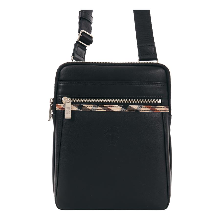 【新品未使用タグ付】DAKS ダックス　ショルダーバッグ　黒　斜めがけ　日本製 DAKS（ダックス） ショルダーバッグ DA30033 DAKS 縦型 レザー 本革