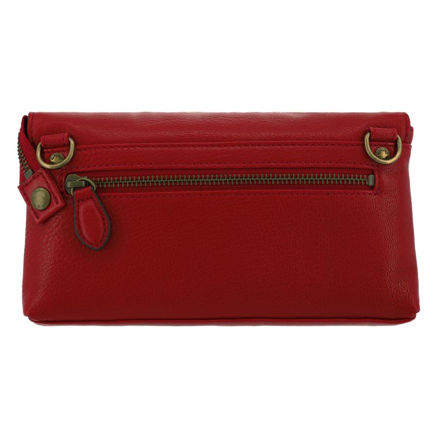 【美品】【2WAY】ダコタ アミューズ お財布 ショルダー ディープレッド 赤 Dakota（ダコタ） お財布ショルダー ウォレットショルダー 2WAY 本革