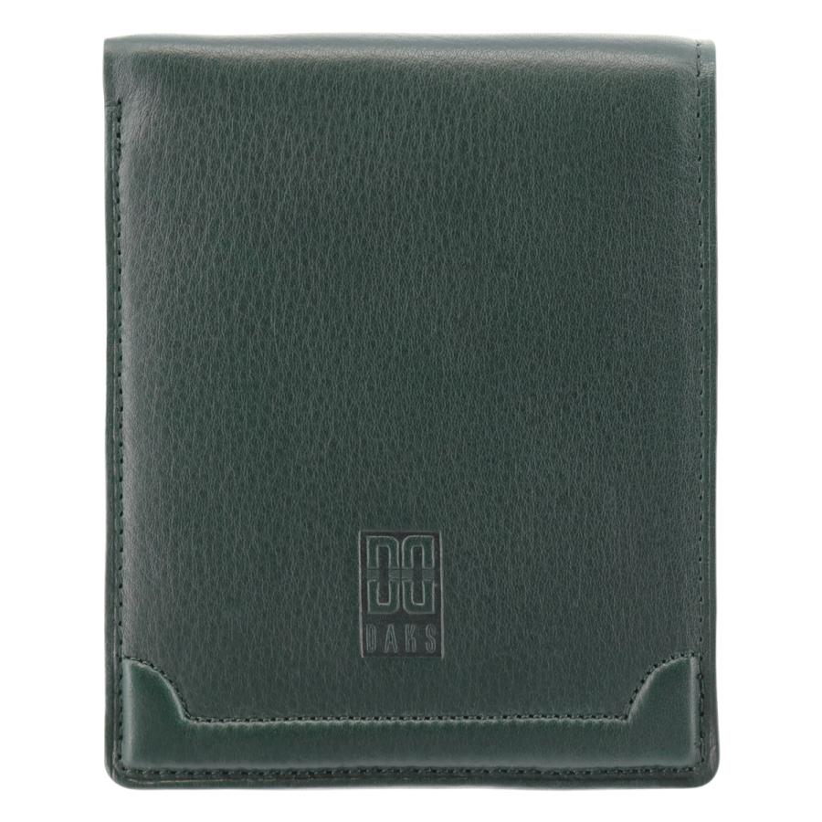 新品　DAKS　ダックス　日本製　紳士用　レザー　財布　本革　ダークブラウン DAKS ダックス 財布 メンズ 折り財布 ハウスチェックポイント 二