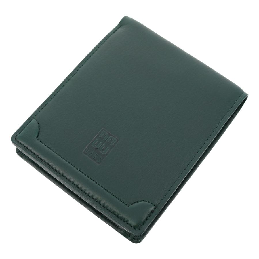 DAKS ダークグリーン 二つ折り財布 ダックス　日本製　牛革 DAKS（ダックス） 二つ折り財布 プレステージ DP21214 (旧DP21213