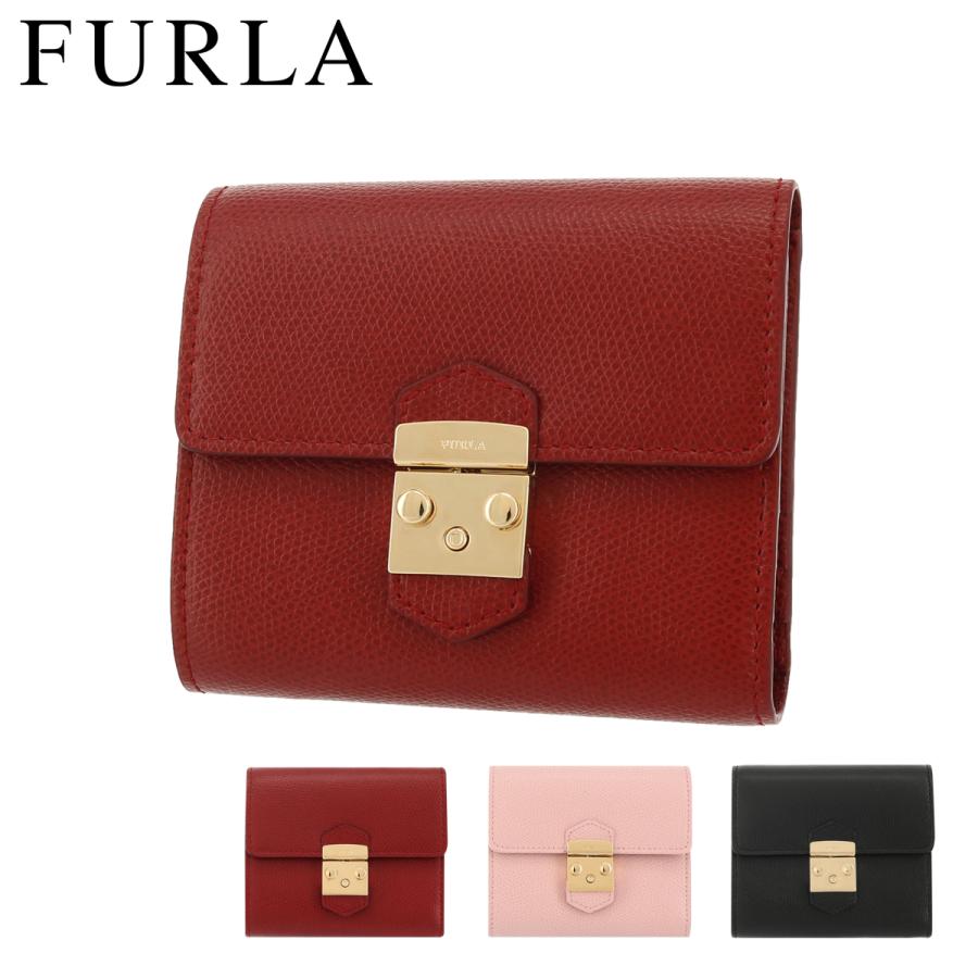 FURLA フルラ 三つ折り財布 メトロポリス レディース PU28 ミニ財布 本 