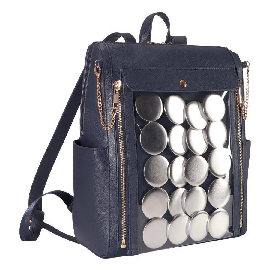 リアレア 縦型隠せる痛リュック A4 痛バッグ 痛バ 収納面回転式