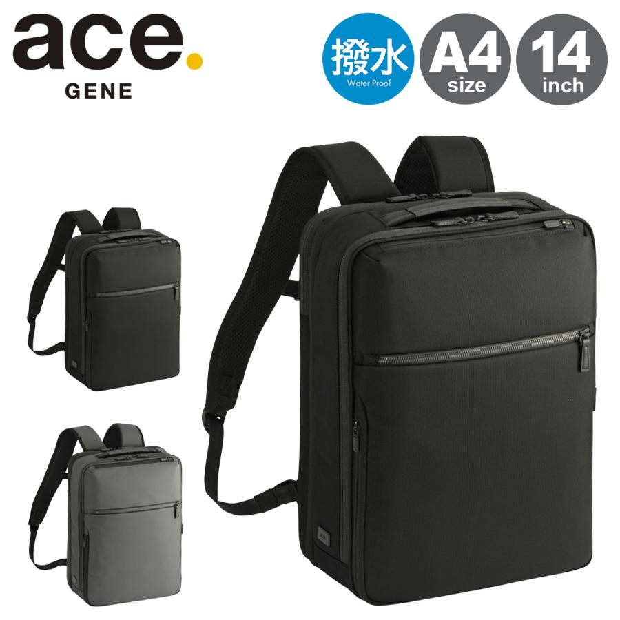 ace. GENE LABEL ace エースジーン リュック A4 20L 14インチ 軽量 撥 