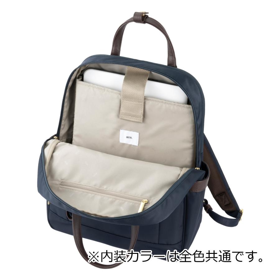 エースジーン リュック A4 リュックサック ビジネスリュック ビジネスバッグ 14インチ レディース 68705 ビエナ3 ace.GENE ビジネス カジュアル 通勤 通学の画像