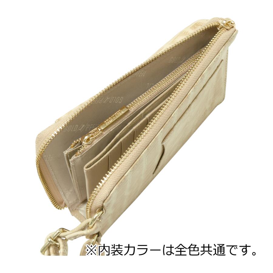 GOLD PFEIL（ゴールドファイル） スマホショルダー 本革 クロコ型押し