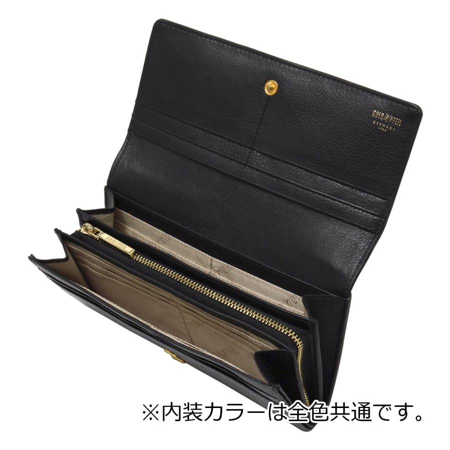 GOLD PFEIL（ゴールドファイル） 長財布 かぶせ 本革 クロコ型押し