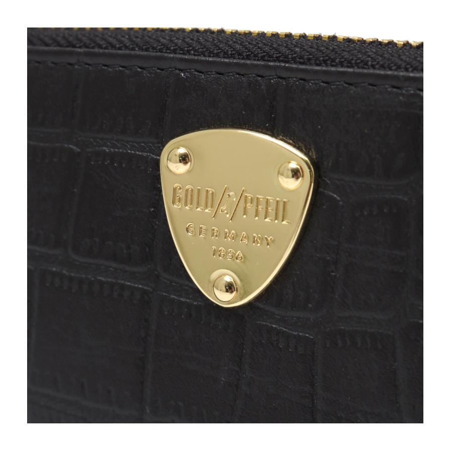 GOLD PFEIL（ゴールドファイル） 小銭入れ 本革 クロコ型押し ミニ財布