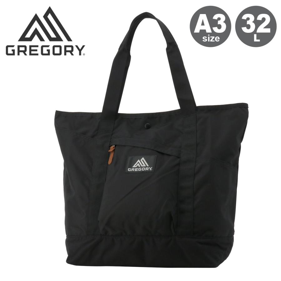 【新品タグ付き】GREGORY ブラック トートバッグ GREGORY（グレゴリー） トートバッグ A3 大容量 メンズ レディース