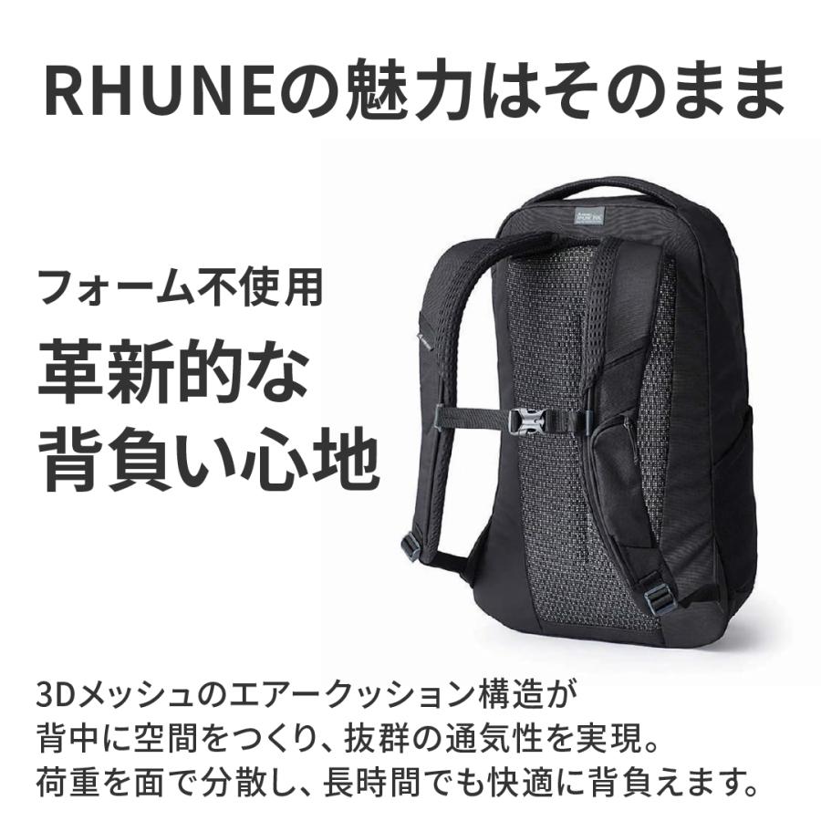 別注 グレゴリー リュック ルーヌ20 当社限定 A4 20L 15インチ RHUNE20 GREGORY デイパック リュックサック 軽量 カジュアル ビジネス 通勤 オールブラックの画像
