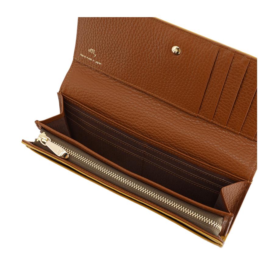 efffy（エフィー） 長財布 かぶせ 本革 レディースGV5-018 efffy