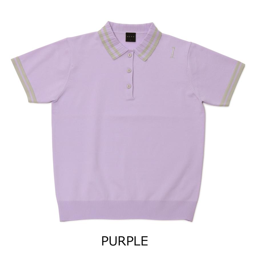 エルグワン ゴルフ ポロシャツ 半袖 ゴルフ レディース GW23PE16 HERG1 スポーツ 吸水速乾 ニット PLEATED KINIT POLO