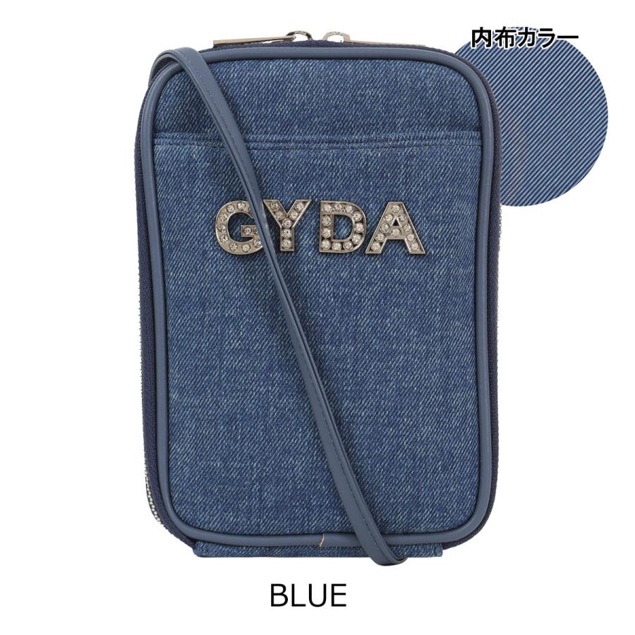 GYDA スマホショルダー ミニショルダー レディース ラインストーンロゴ