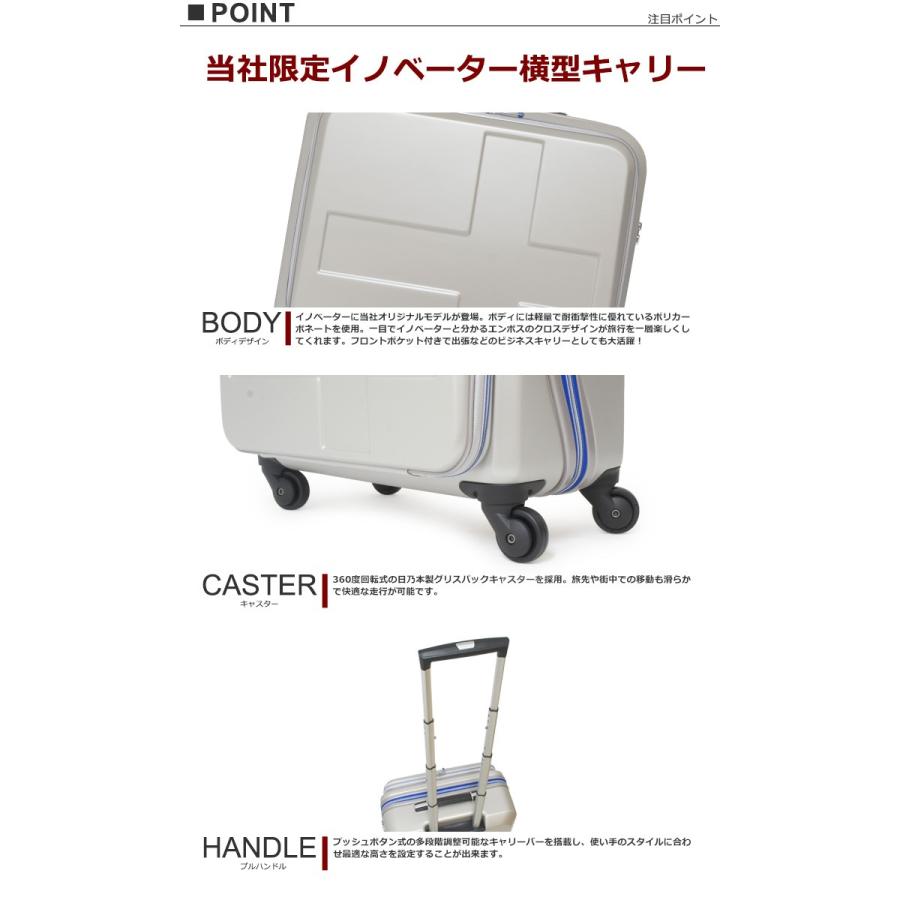 正規品 イノベーター スーツケース ビジネス 4輪 横型 当社限定 機内