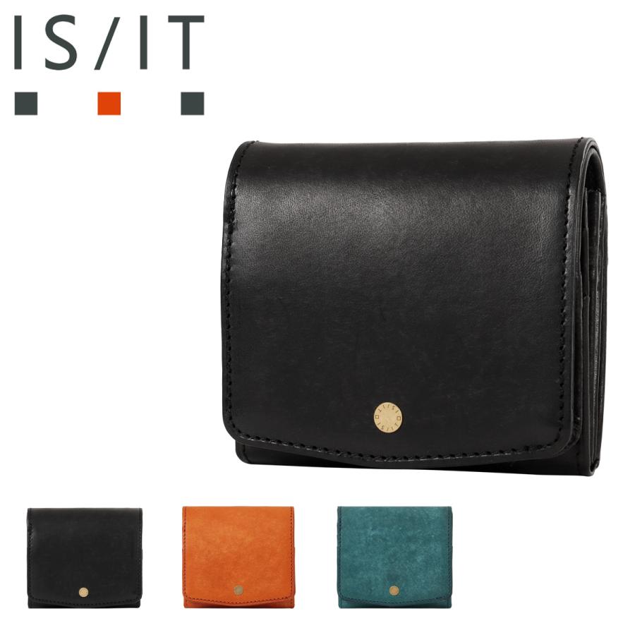 イズイット 財布 二つ折り財布 小銭入れ付き ギャルソン型 札入れ 924604 ISIT IS/IT 本革 牛革 レザー ミニウォレット ミニ財布 コンパクト ウォレット