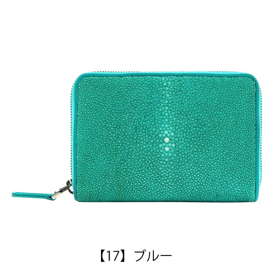 イズイット 財布 ラウンドファスナー 本革 エイ革 ガルーシャ isit-942603 IS/IT ISIT | 二つ折り財布 セミ財布の画像