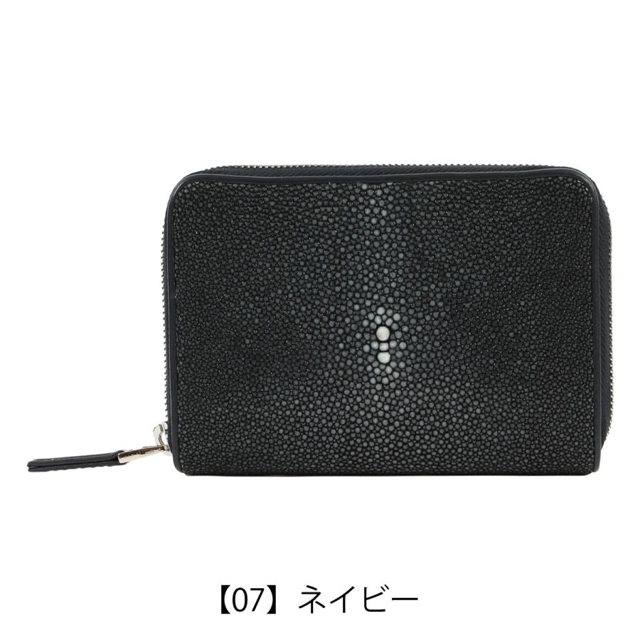 イズイット 財布 ラウンドファスナー 本革 エイ革 ガルーシャ isit-942603 IS/IT ISIT | 二つ折り財布 セミ財布の画像
