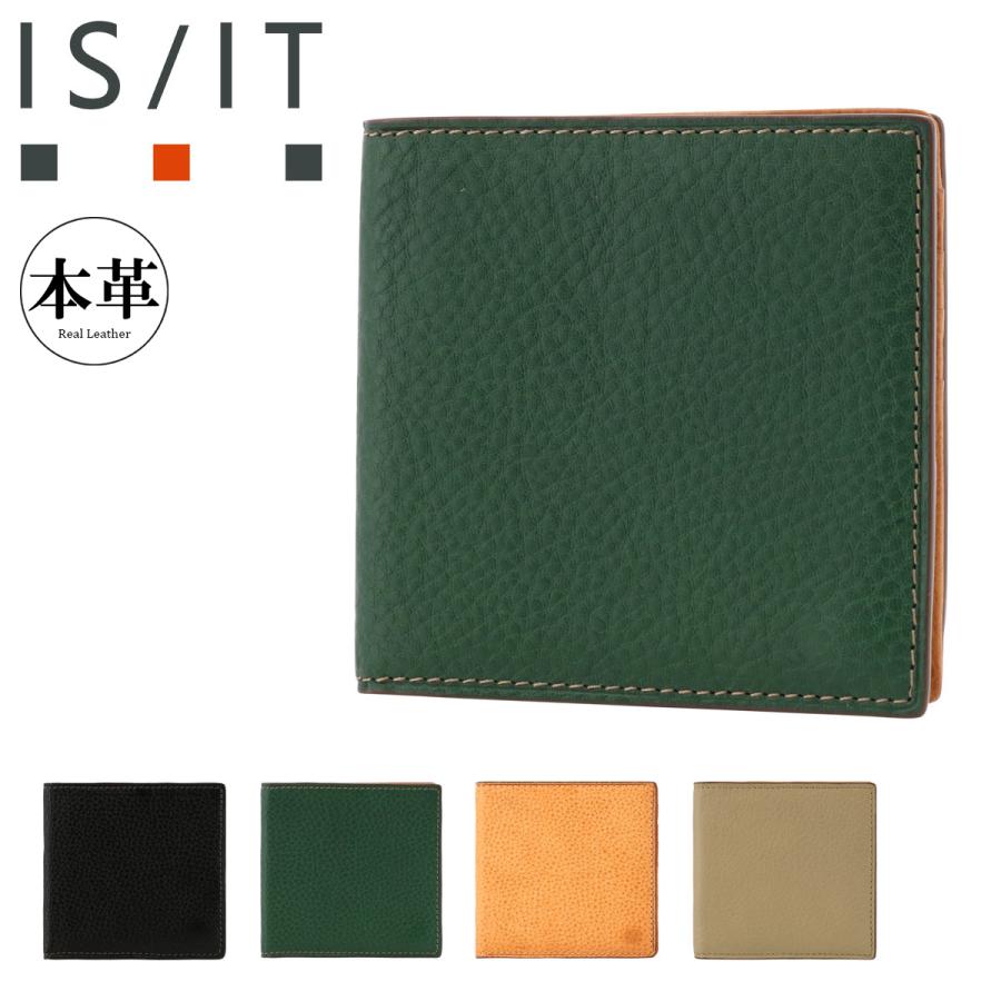 【レビュー投稿で+5％還元】イズイット 財布 二つ折り 牛革 ミニ財布 札バサミ メンズ 974614 ヒッチ ISIT IS/IT 二つ折り財布 本革 レザー 旅行 開運 一粒万倍日 クリスマス_mp IS/IT（イズイット） 財布 二つ折り 牛革 ミニ財布 札バサミ メンズ