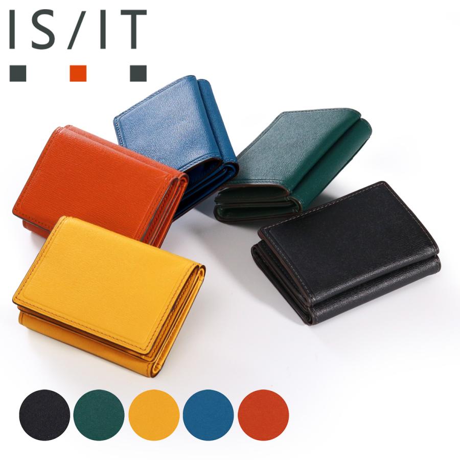 IS/IT イズイット 三つ折り財布 ミニ財布 本革 メンズ