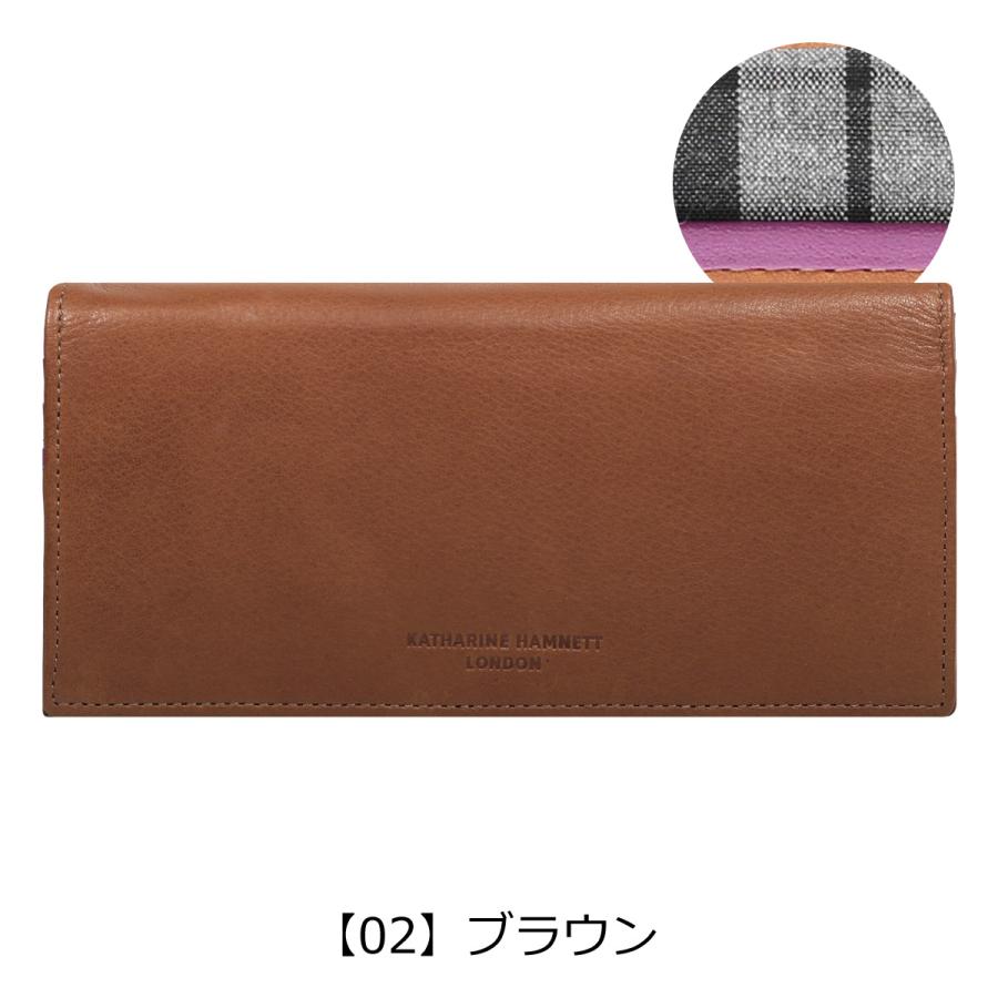 KATHARINE HAMNETT（キャサリンハムネット） 長財布 ソフト 490-57006 KATHARINE HAMNETT 牛革 本革 ...