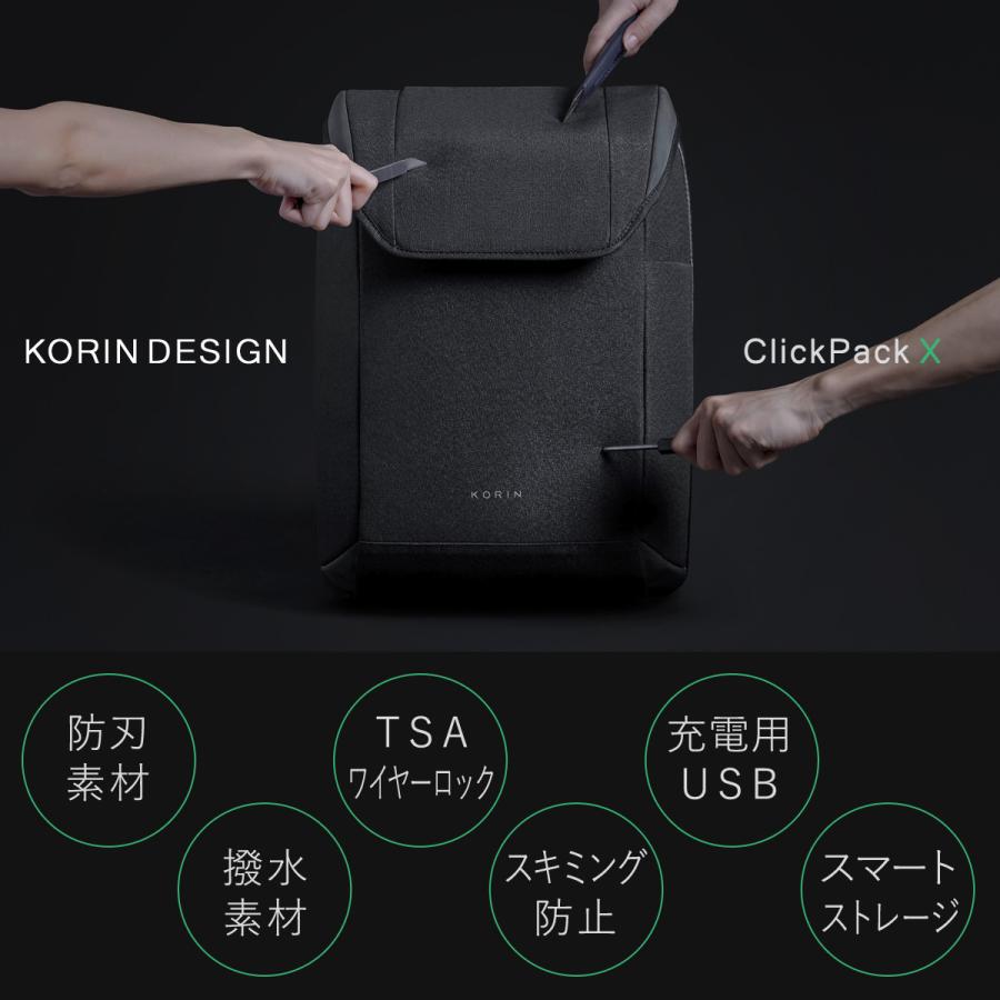 コリンデザイン リュック クリックパック X CP-X KorinDesign ClickPackX リュックサック バックパック ビジネスバッグ ビジネスリュックの画像
