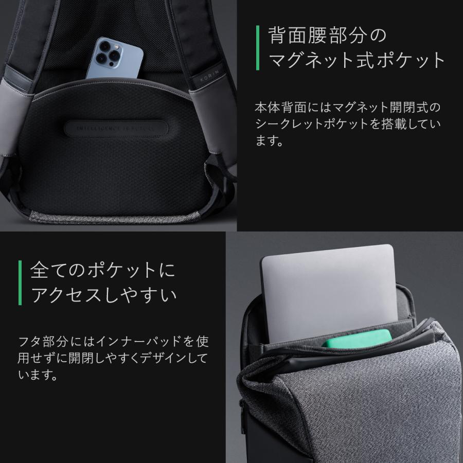 コリンデザイン リュック スナップパック メンズ レディース KorinDesign SNAPPACK リュックサック バックパック ビジネスバッグ ビジネスリュック 1年保証の画像