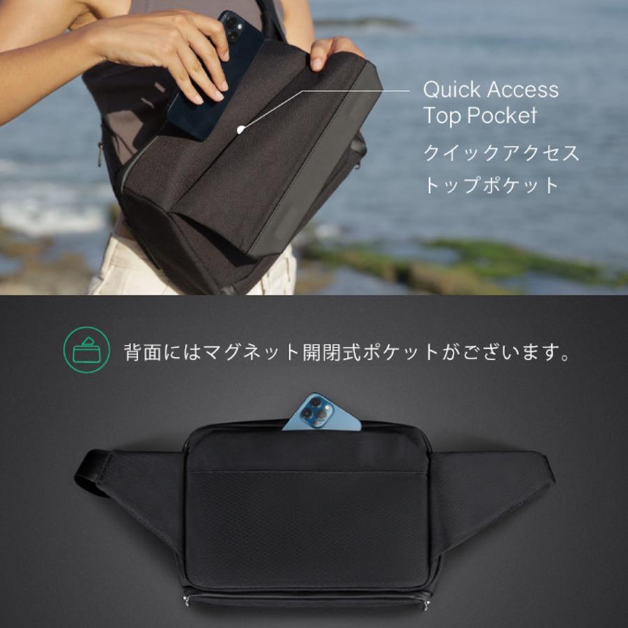 極美品 スリングバッグ ボディバッグ ウエストバッグ ブラック 黒 楽天市場】送料無料 Feisedy スリングバッグ ボディーバッグ メンズ
