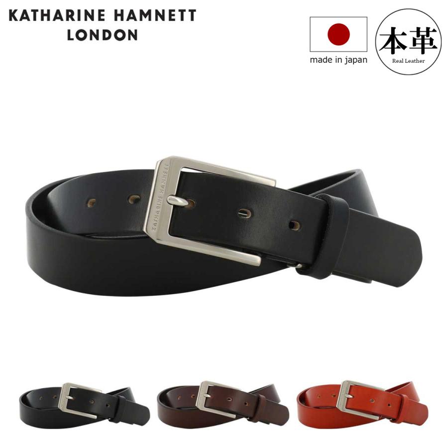 KATHARINE HAMNETT（キャサリンハムネット） ベルト 本革 メンズ ピン