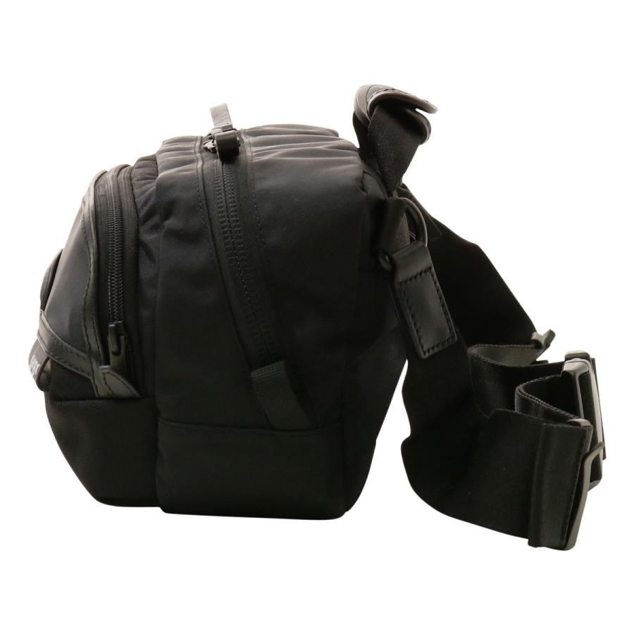 【極美品】Golfrickers 黒 ウエストバッグ DOUBLES（ダブルス） ダブルスブラック ウエストバッグ ウエストポーチ