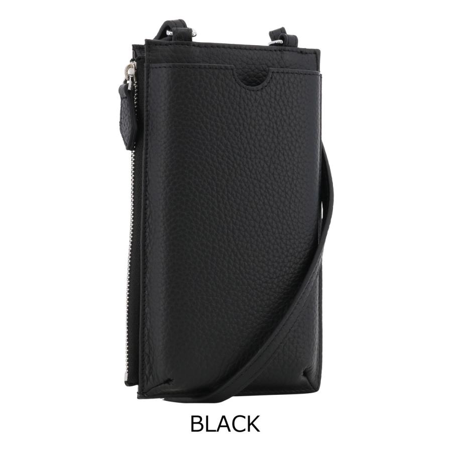 ラ・クローゼット スマホポーチ スマホショルダー 本革 レディース