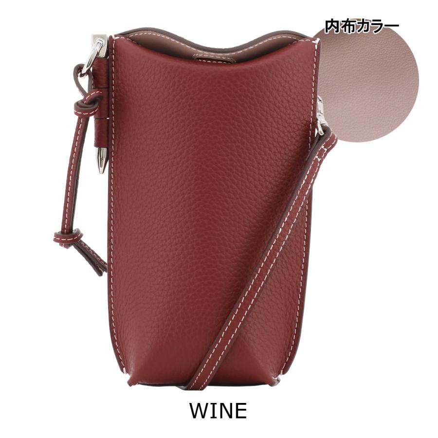 ラ・クローゼット スマホショルダー スマホポーチ 本革 レディース