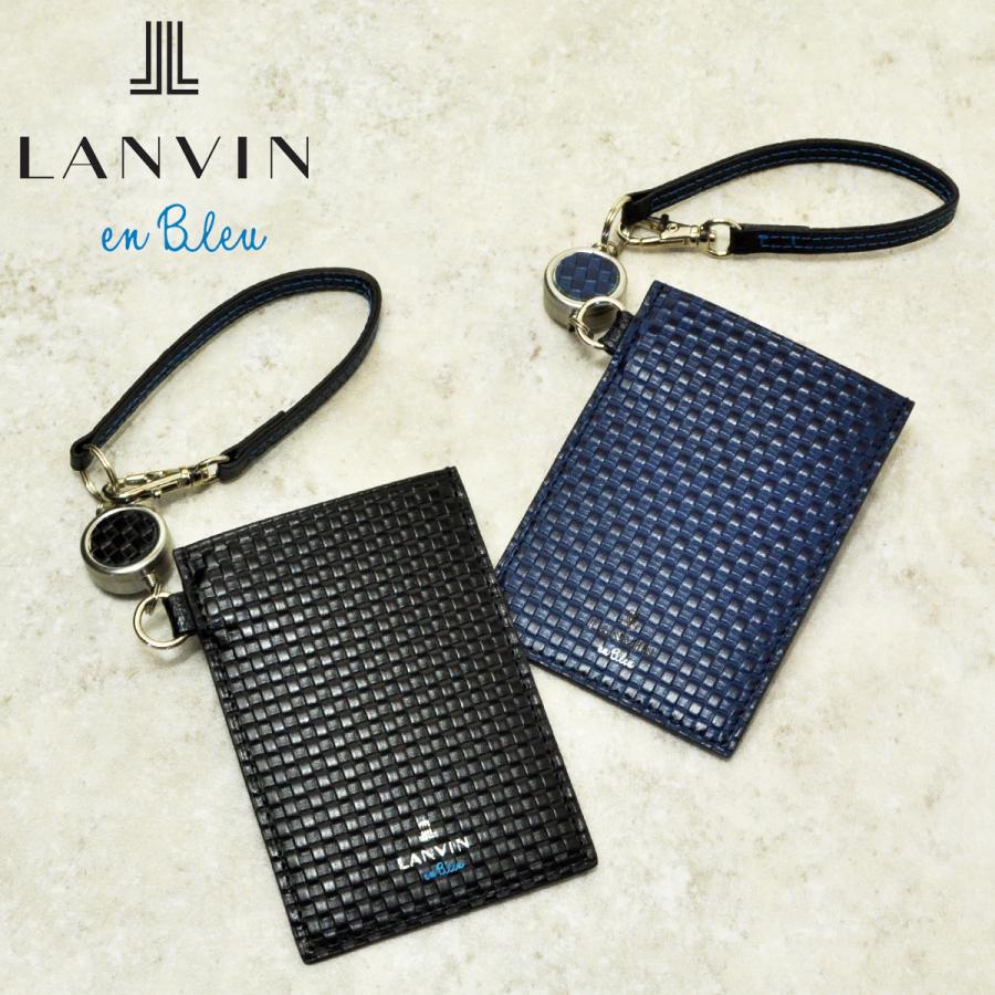 LANVIN en Bleu ランバンオンブルー パスケース リール付き LANVIN en Bleu ランバンオンブルー パスケース リール付き