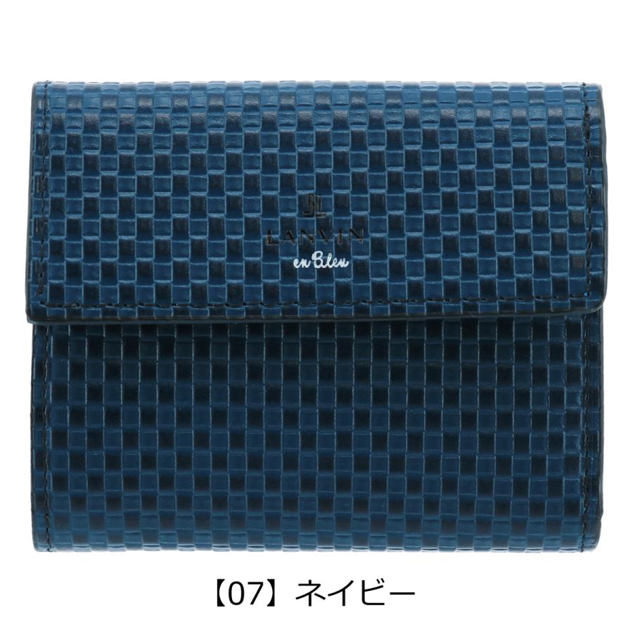 新品タグ付き ランバンオンブルー 三つ折り財布 コンパクト財布 ロゴ ランバンオンブルー(LANVIN en Bleu) 三つ折り財布 | 通販・人気