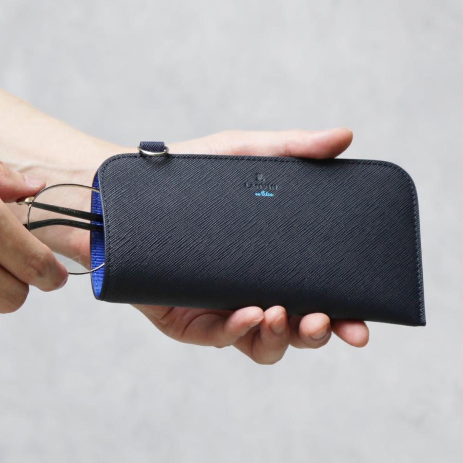 LANVIN ランバンオンブルー メガネケース 革 おしゃれ スリム 薄型