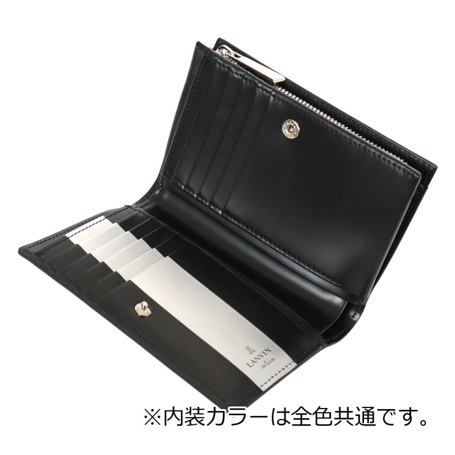 LANVIN en Bleu 二つ折り財布 ホワイト/ブラック ランバン LANVIN ランバンオンブルー 財布 二つ折り財布 ミドル財布