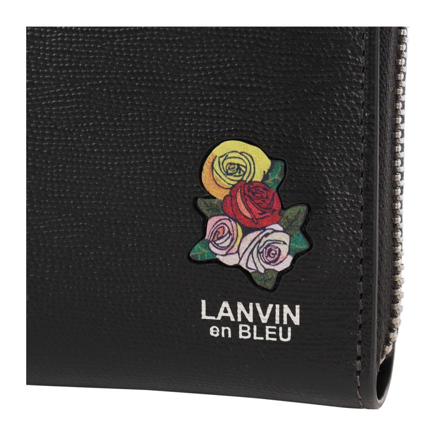 LANVIN en Bleu 長財布 花柄 ラウンドファスナー LANVIN en Bleu ランバンオンブルー ラウンドファスナー長財布 財布 長